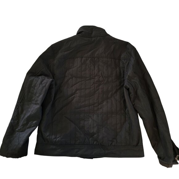 INC International Concepts Mens Black Jacket Size L Nylon & Cotton - Picture 2 of 5